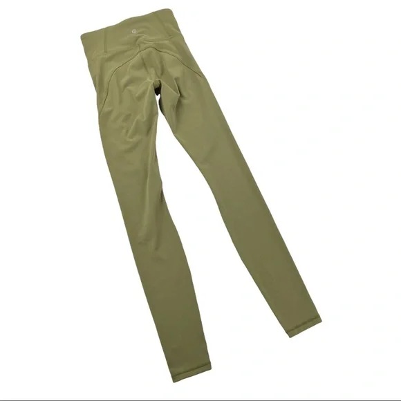 Lululemon Fine Force High Rise Tight Athletic Leggings Bronze Green - Picture 5 of 6